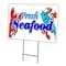 Signmission Fresh Seafood Yard Sign & Stake outdoor plastic coroplast window, C-1216 Fresh Seafood C-1216 Fresh Seafood - alternate 1